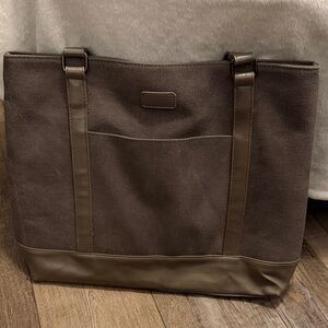 Gray Canvas Tote Bag